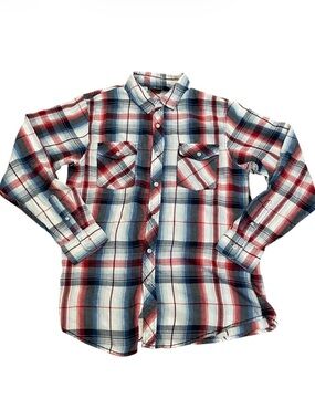 NOTW Red and Blue Plaid Button-Up Shirt